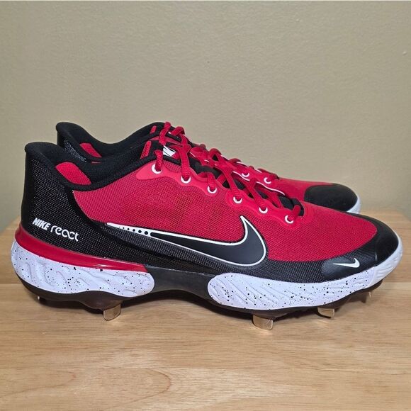 Nike Alpha Huarache Elite 3 Low Baseball Cleats University Red CK0746-602 10 Men - Picture 1 of 7
